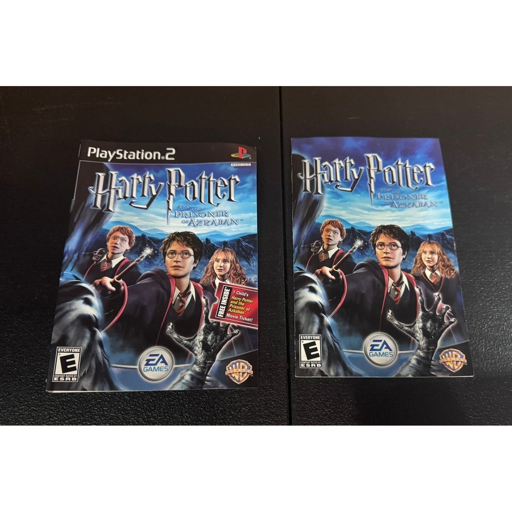 Harry Potter Prisoner of Azkaban PS2 Replacement Cover Art & Manual